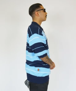 Clothing FB County TRILOGY Charlie Brown Shirt Navy/Sky/White