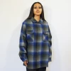 New Release FB County Super Heavyweight Wool Blend Long Sleeve Shirt - Royal/Green/Grey