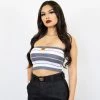 New Release FB County Charlie Brown Tube Top - Grey/White