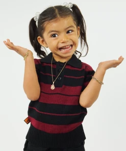 Kids FB County Kid Charlie Brown Shirt Black/Burgundy