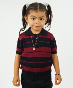 Kids FB County Kid Charlie Brown Shirt Black/Burgundy