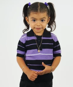 Kids NEW FB County Kid Charlie Brown Shirt - Black/Lavender/White