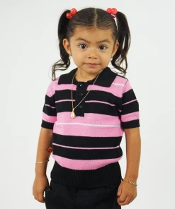 FB County Kid Charlie Brown Shirt Black/Pink/White Kids