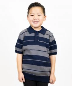 FB County Kid Charlie Brown Shirt Navy/Grey