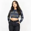 New Release FB County Long Sleeve Charlie Brown Crop Top - Charcoal/Grey