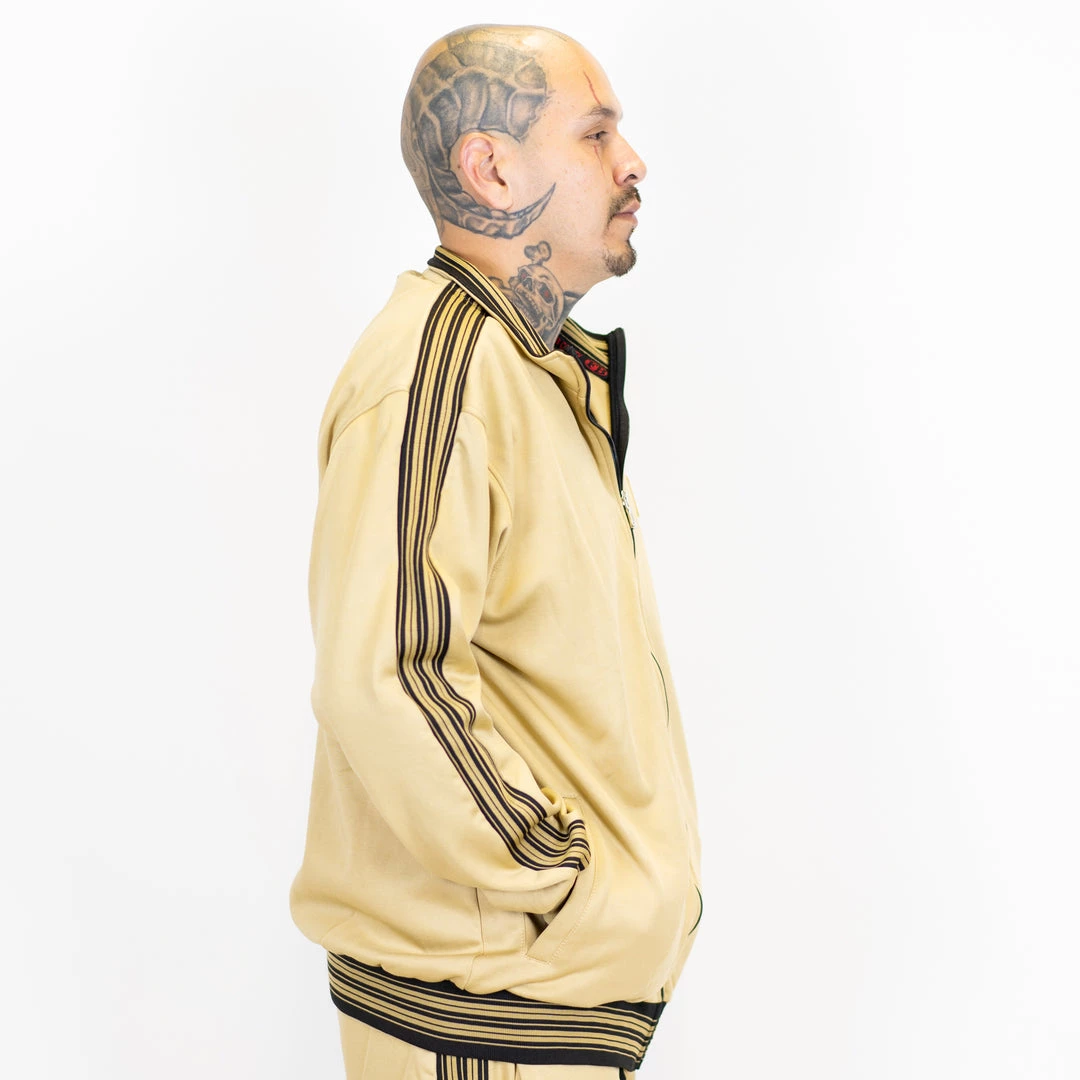 FB County Mens Track Jacket - Tan 4 FB County Mens Track Jacket - Tan