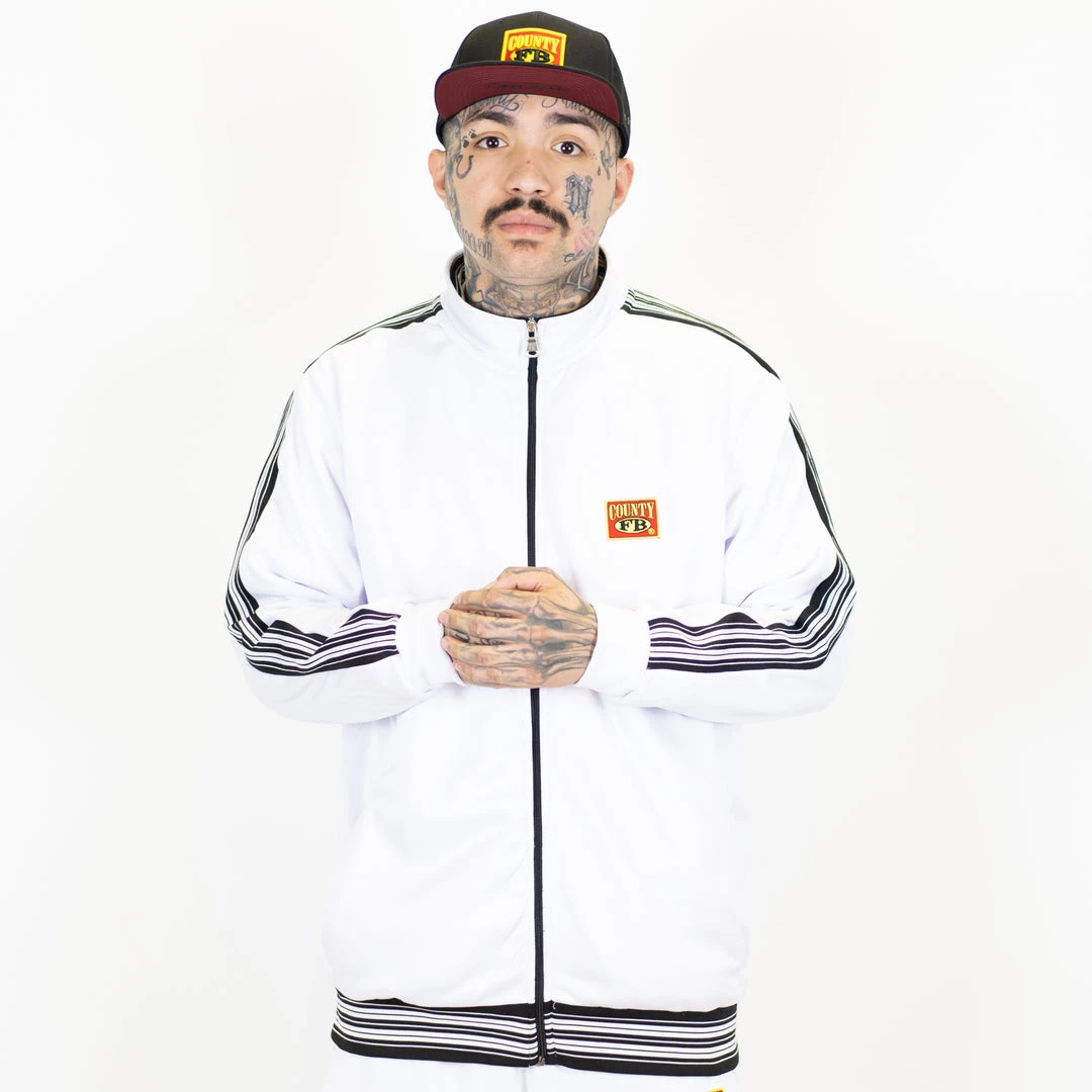New Releases FB County Mens Track Jacket - White 3 New Releases FB County Mens Track Jacket - White