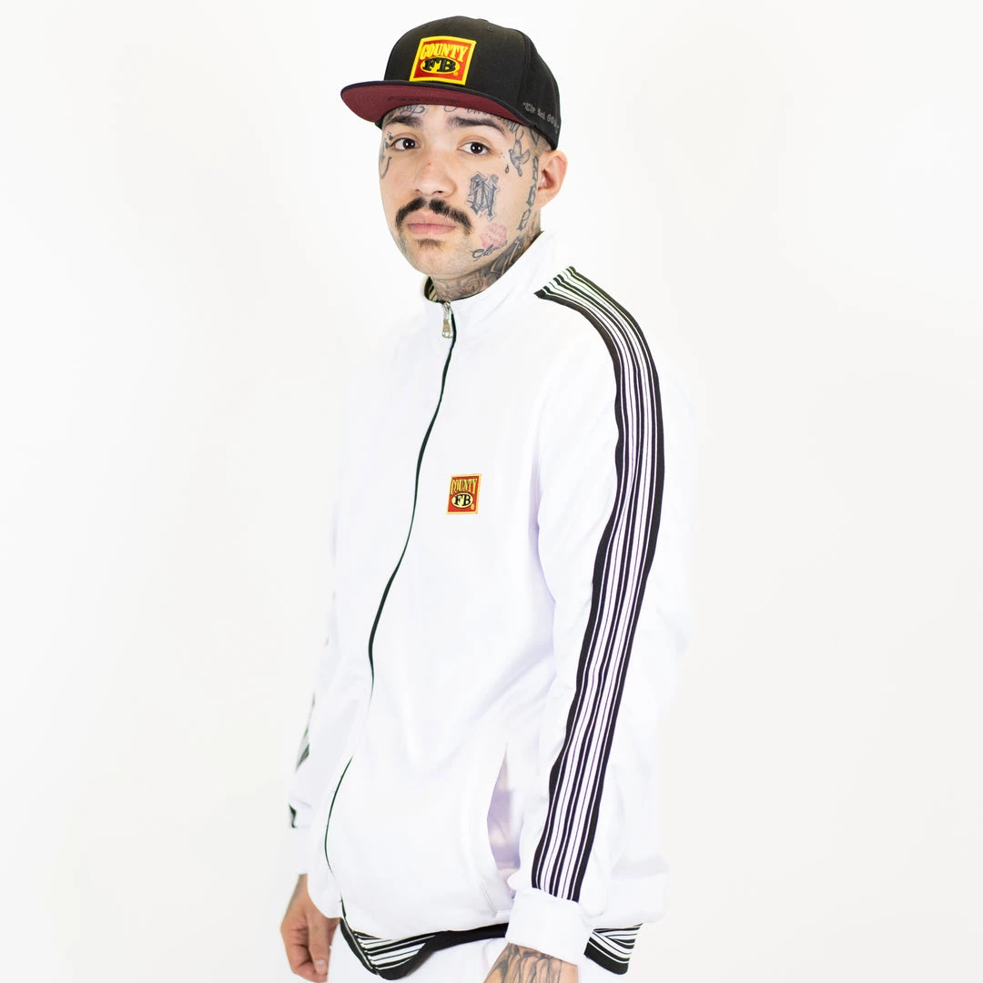 New Releases FB County Mens Track Jacket - White 4 New Releases FB County Mens Track Jacket - White