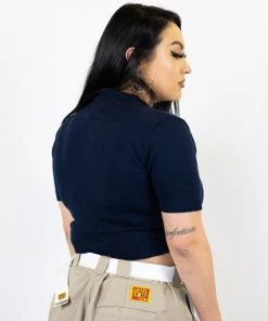 FB County Solid Charlie Brown Crop Top - Navy New Release 7 FB County Solid Charlie Brown Crop Top - Navy New Release