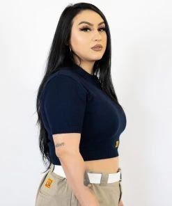 FB County Solid Charlie Brown Crop Top - Navy New Release 6 FB County Solid Charlie Brown Crop Top - Navy New Release