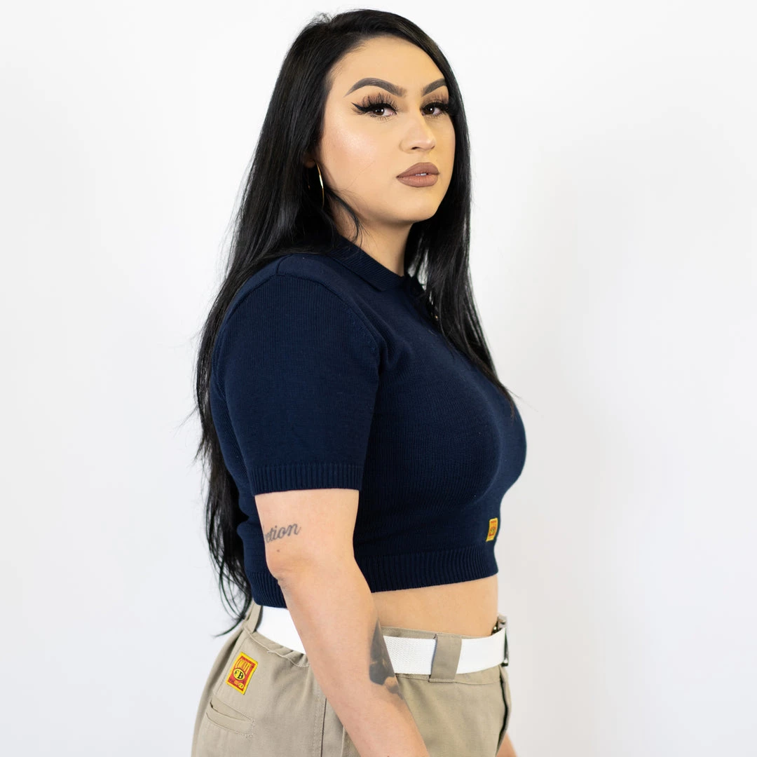 FB County Solid Charlie Brown Crop Top - Navy New Release 4 FB County Solid Charlie Brown Crop Top - Navy New Release