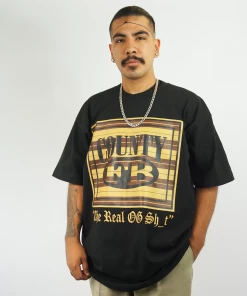 FB County Super Heavy T-Shirt - Charlie Brown Design - Brown/Tan Clothing