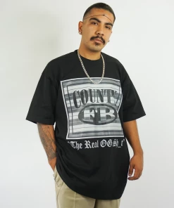 FB County Clothing Super Heavy T-Shirt - Charlie Brown Design - Charcoal/Grey