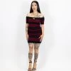 New Release FB County Short Sleeve Off The Shoulder Dress - Black/Burgundy 2 New Release FB County Short Sleeve Off The Shoulder Dress - Black/Burgundy