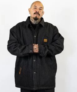 FB County Men's Oversized Black Denim Jacket