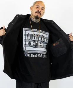 FB County Men's Oversized Black Denim Jacket 11 FB County Men's Oversized Black Denim Jacket