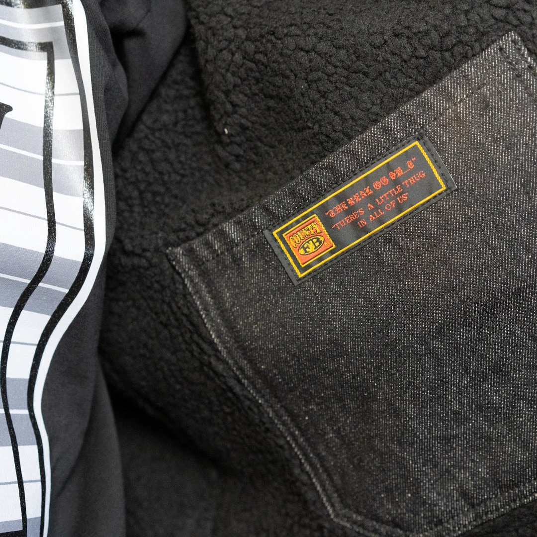 FB County Men's Oversized Black Denim Jacket 8 FB County Men's Oversized Black Denim Jacket