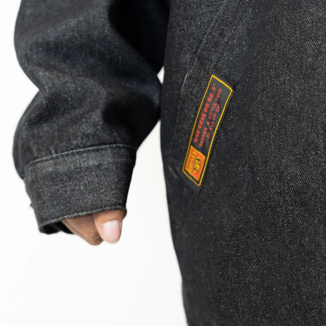 FB County Men's Oversized Black Denim Jacket 9 FB County Men's Oversized Black Denim Jacket