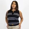 FB County Charlie Brown Sleeveless Shirt - Black/Grey New Release