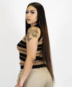 FB County Charlie Brown Sleeveless Shirt - Black/Tan