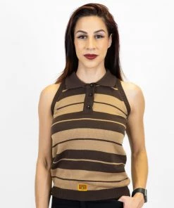 FB County Charlie Brown Sleeveless Shirt - Brown/Tan