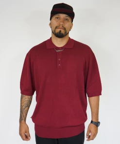 NEW FB County Solid Charlie Brown Shirt Burgundy