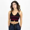 FB County Charlie Brown Spaghetti Strap Tank Top - Black/Burgundy