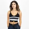 FB County Charlie Brown Spaghetti Strap Tank Top - Black/White New Release