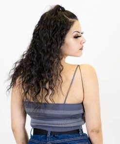 FB County Charlie Brown Spaghetti Strap Tank Top - Charcoal/Grey