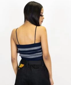 FB County Charlie Brown Spaghetti Strap Tank Top - Navy/Heather
