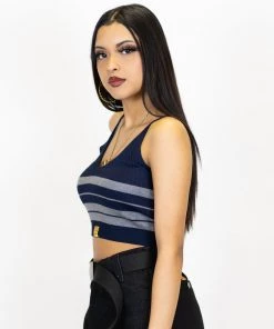 FB County Charlie Brown Spaghetti Strap Tank Top - Navy/Heather