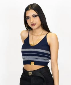 FB County Charlie Brown Spaghetti Strap Tank Top - Navy/Heather