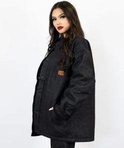 FB County Women's Oversized Black Denim Jacket