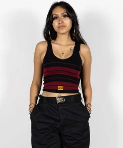 FB County Charlie Brown Tank Top - Black/Burgundy