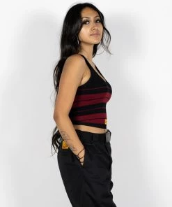 FB County Charlie Brown Tank Top - Black/Burgundy