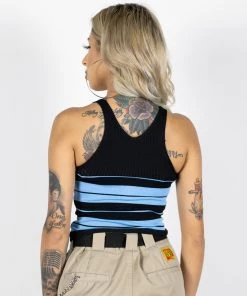 FB County Charlie Brown Tank Top - Black/Sky New Release