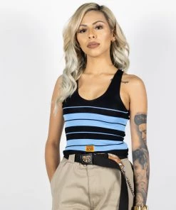 FB County Charlie Brown Tank Top - Black/Sky New Release