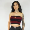 FB County Charlie Brown Tube Top - Black/Burgundy