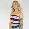 FB County Charlie Brown Tube Top - Black/Pink