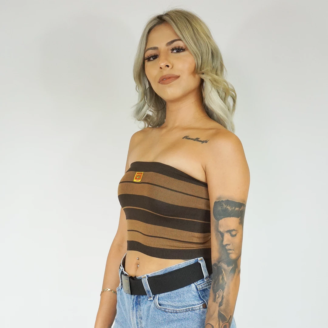 FB County Charlie Brown Tube Top - Brown/Tan 3 FB County Charlie Brown Tube Top - Brown/Tan