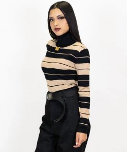 FB County Long Sleeve Turtle Neck - Black/Tan