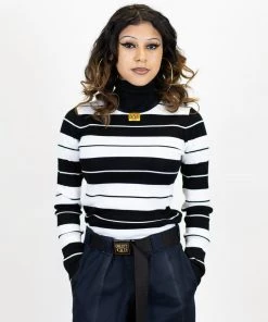 FB County Long Sleeve Turtle Neck - Black/White