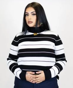 FB County Long Sleeve Turtle Neck - Black/White
