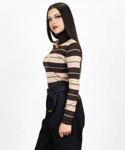 New Release FB County Long Sleeve Turtle Neck - Brown/Tan