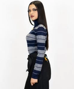 New Release FB County Long Sleeve Turtle Neck - Navy/Heather