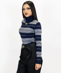 New Release FB County Long Sleeve Turtle Neck - Navy/Heather