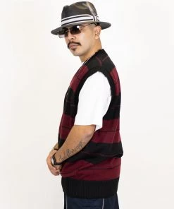 FB County Classic Charlie Brown Vest - Black/Burgundy New Releases