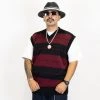 FB County Classic Charlie Brown Vest - Black/Burgundy New Releases