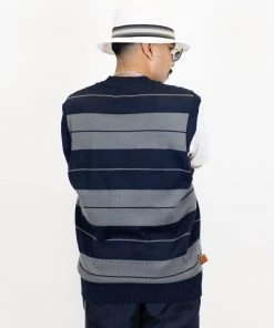 FB County Classic Charlie Brown Vest - Navy/Grey New Releases