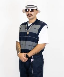 FB County Classic Charlie Brown Vest - Navy/Grey New Releases